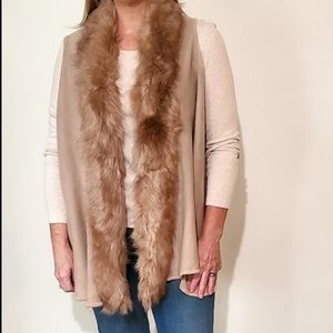 Faux Fur Vest Cardigan